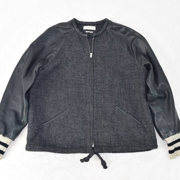 Isabel Marant Etoile Cypress Varsity Jacket Wool Leather Bomber Coat 36 M 6 - Picture 3 of 15